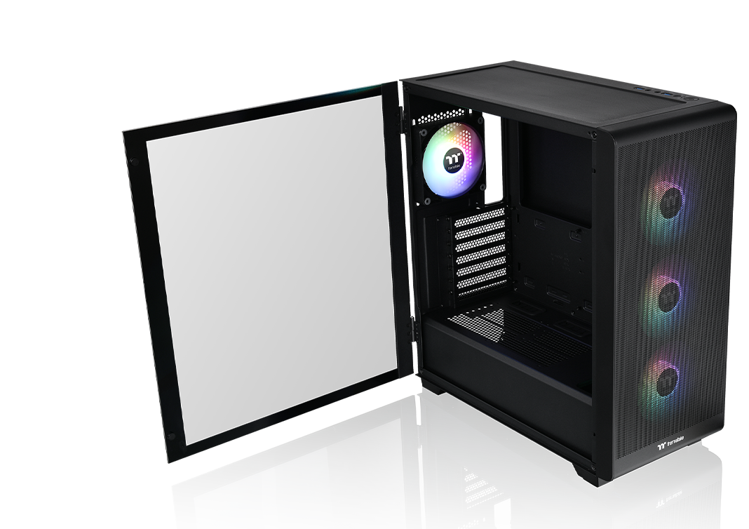 Thermaltake S250 TG aRGB Mid Tower Computer Case, 4x